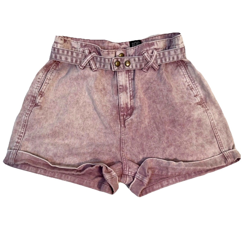 BDG Urban Outfitters Pink Acid Wash Shorts 28 Y2K Grunge Festival